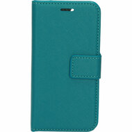 Mobiparts Saffiano Wallet iPhone 12 mini hoesje Turquoise