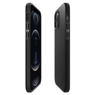 Spigen Thin Fit iPhone 12 Pro / iPhone 12 hoesje Zwart