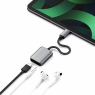 Satechi USB-C naar PD Audio adapter Grijs