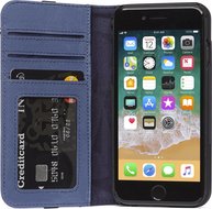 Decoded Leather Wallet iPhone SE 2022 / 2020 /  8 / 7 hoesje Blauw