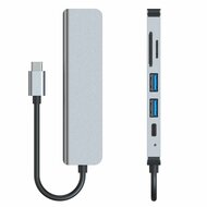 hubie vier USB-C hub met HDMI en kaartlezer