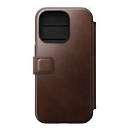 Nomad Horween MagSafe Folio iPhone 14&nbsp;Pro hoesje bruin