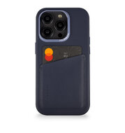 Decoded x Appelhoes leren iPhone 14 Pro wallet hoesje navy