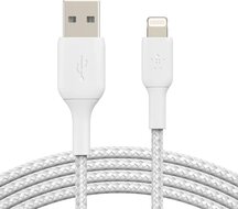 Belkin Braided BoostCharge Lightning naar USB kabel 1 meter Wit