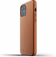 Mujjo Leather case iPhone 12 Pro / iPhone 12 hoesje tan