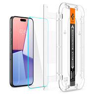 Spigen GlastR EZ Fit iPhone 15 Pro glazen screenprotector 2 pack