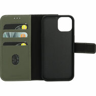 Mobiparts leren 2 in 1 Wallet iPhone 15 hoesje groen