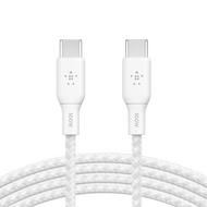 Belkin Braided 100 watt USB-C kabel 3 meter wit