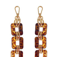 Zanae Leopard telefoon draagkoord ketting Golden Fire