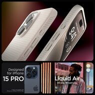 Spigen Liquid Air iPhone 15 Pro hoesje titanium