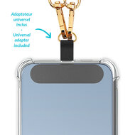 Zanae Leopard telefoon draagkoord ketting Golden Globe