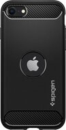 Spigen Rugged Armor iPhone SE 2022 / 2020 / 8 hoesje Zwart