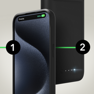 mophie Juice Pack iPhone 15 Pro batterij hoesje 2400 mAh zwart