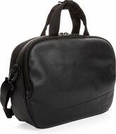 Decoded leren Briefcase laptoptas Zwart