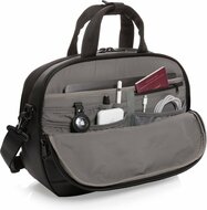 Decoded leren Briefcase laptoptas Zwart