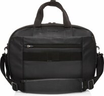 Decoded leren Briefcase laptoptas Zwart