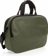 Decoded leren Briefcase laptoptas groen