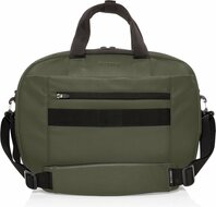 Decoded leren Briefcase laptoptas groen