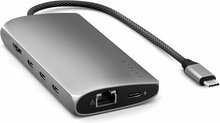 Satechi USB-C MultiPort V3 adapter 8K USB-C hub grijs