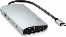 Satechi USB-C MultiPort V3 adapter 8K USB-C hub zilver