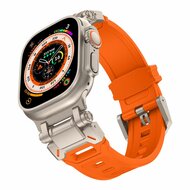 Tech Protection Delta Apple Watch 49 / 45 / 42 mm bandje oranje / titanium