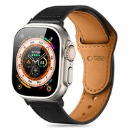 TechProtection leren Apple Watch 41 / 40 mm bandje zwart