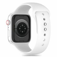 TechProtection sport siliconen Apple Watch 41 / 40 / 38 mm bandje wit