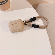 TechProtection silicone Rope&nbsp;AirPods Pro 1 / 2 hoesje beige