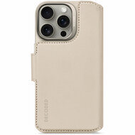 Decoded leren 2 in 1&nbsp;Wallet iPhone 16 Pro hoesje beige