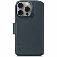 Decoded leren 2 in 1&nbsp;Wallet iPhone 16 Pro hoesje navy