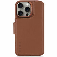 Decoded leren 2 in 1&nbsp;Wallet iPhone 16 Pro hoesje tan