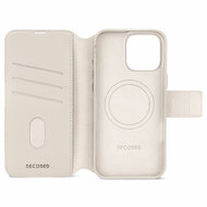 Decoded leren 2 in 1&nbsp;Wallet iPhone 16 Pro Max hoesje beige