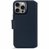 Decoded leren 2 in 1&nbsp;Wallet iPhone 16 Pro Max hoesje navy