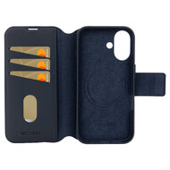 Decoded leren 2 in 1&nbsp;Wallet iPhone 16 hoesje navy