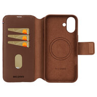 Decoded leren 2 in 1&nbsp;Wallet iPhone 16 hoesje tan