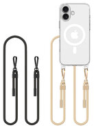 TechProtection MagSafe iPhone 16 hoesje met koord zwart &amp; beige