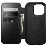 Nomad Modern Horween MagSafe Folio iPhone 16 Pro&nbsp;hoesje zwart