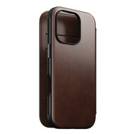 Nomad Modern Horween MagSafe Folio iPhone 16 Pro&nbsp;hoesje bruin