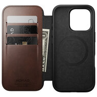 Nomad Modern Horween MagSafe Folio iPhone 16 Pro Max&nbsp;hoesje bruin