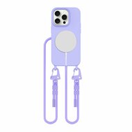 Tech Protection MagSafe iPhone 15 Pro hoesje met draagkoord lavender