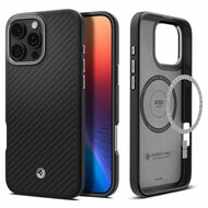 Spigen Enzo Aramid iPhone 16 Pro hoesje zwart / zilver