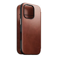 Nomad Modern Horween MagSafe Folio iPhone 16 Pro&nbsp;hoesje dublin bruin