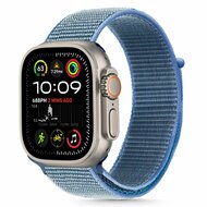 TechProtection Nylon Apple Watch 49 / 46 / 45 / 44  mm bandje baby blauw