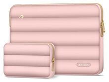 TechProtection Puffy MacBook 15 / 16 inch sleeve roze