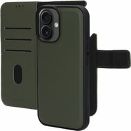 Mobiparts leren 2 in 1 Wallet iPhone 16 hoesje groen