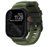 Nomad Rocky Point Apple Watch 49 / 46 /&nbsp;45 mm bandje groen / zwart