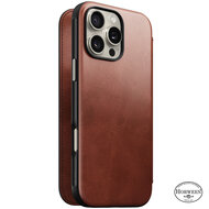 Nomad Modern Horween MagSafe Folio iPhone 16 Pro Max&nbsp;hoesje dublin bruin