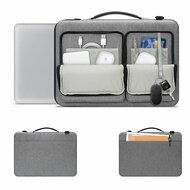 TechProtection Defender MacBook 15 / 16 inch sleeve laptop tas grijs