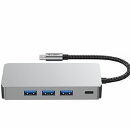 TechProtection&nbsp;9-in-1 USB-C hub - USB 3.0 - HDMI - SD kaart - 100 watt