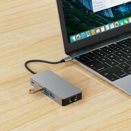 TechProtection&nbsp;9-in-1 USB-C hub - USB 3.0 - HDMI - SD kaart - 100 watt